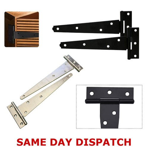 Tee hinges black galvanised - hinges,