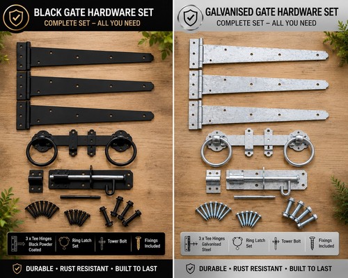 Tee hinges heavy - duty, set
