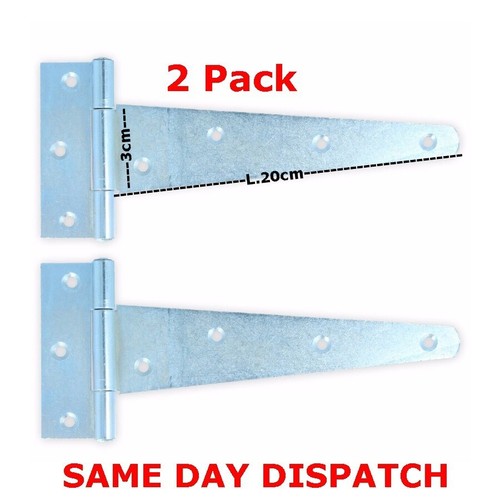 Galvanised tee hinges - 8",