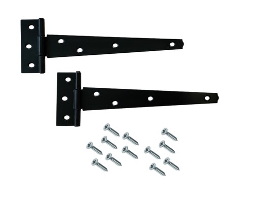 Black steel tee hinges - 2,