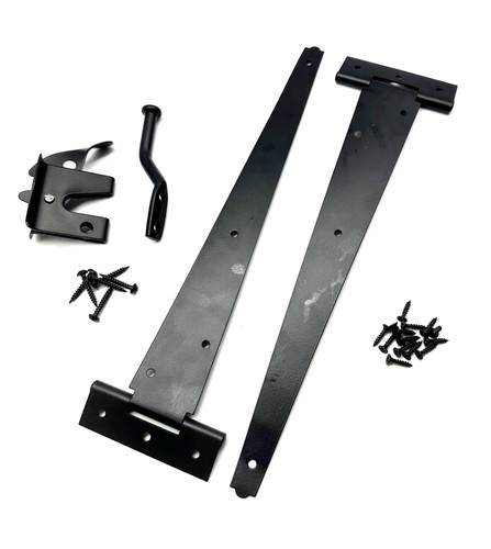 Black garden gate - hinge, |